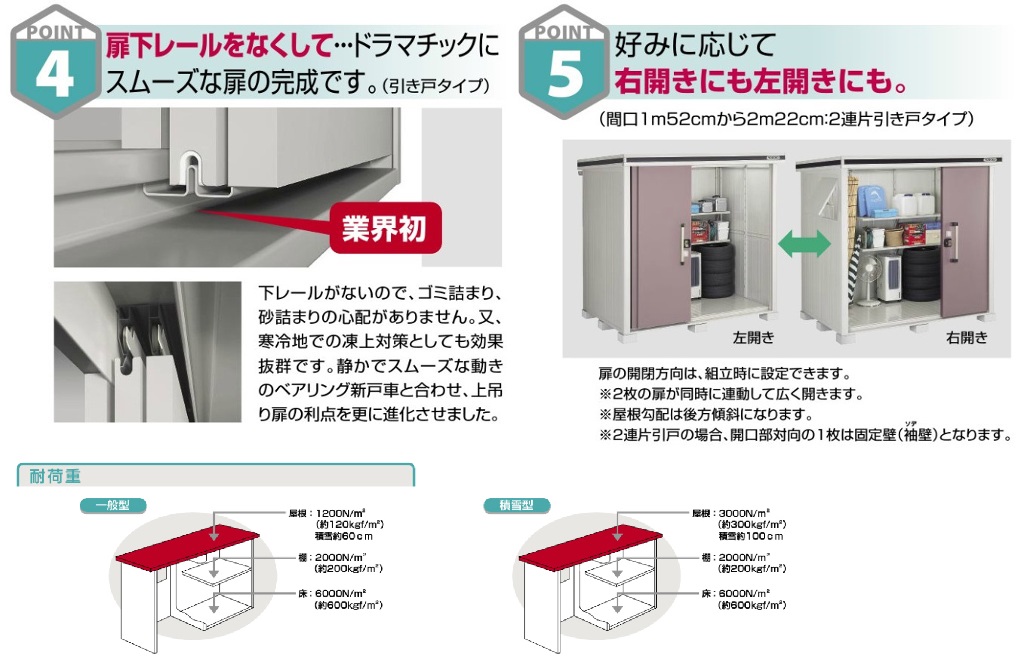 ヨド物置　エルモコンビ　LMD-2218H_LKD1818H　背高H